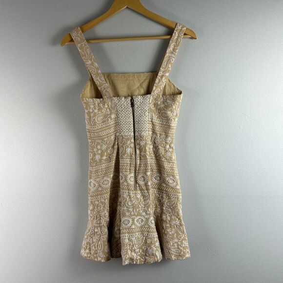 alice + olivia Kaidra Square Neck Drop Waist Mini Dress - Picture 7 of 12